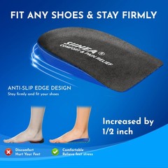 SIIHEA 1/2 inch Heel Pads Cushions for Shock Absorption, Lifts Medium