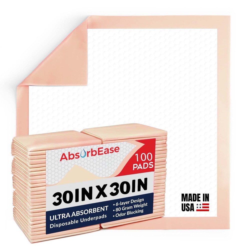 100 NEW HEAVY BED PADS Adult Urinary Incontinence Disposable Pee Underpads 30×30