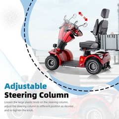 All Terrain Heavy Duty Mobility Scooter for Seniors 500W 48V/20Ah 330lb 31 miles