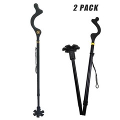 Walking Stick Aluminium Lightweight Easy Folding Metal Non-Slip Adjustable Cane