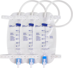 3 Pack Easy-Tap Catheter Leg Bag Urinary Drainage Bag, 500Ml, Anti-Reflux Valve,