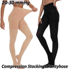 New FDA Approved Opaque Compression Stockings Pantyhose 20-30mmHg Full Toe Socks
