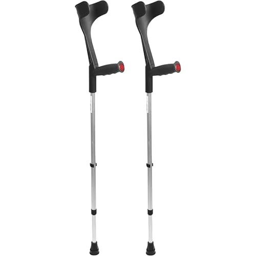 PEPE Mobility Forearm Crutches for Adults (x2 Units) Open Cuff, Adjustable