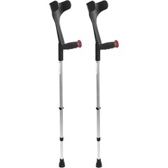 PEPE Mobility Forearm Crutches for Adults (x2 Units) Open Cuff, Adjustable
