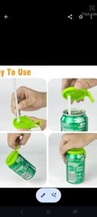 Multicolor Plastic Cup Holder for Cans with Handle Grip and Straw Attachment