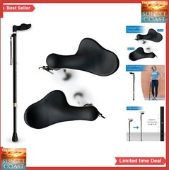 Orthopedic Walking Cane Right Hand Aluminum Adjustable Height 28 to 37 Inch