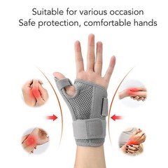 Thumb Stabilizer Brace Left Right Hand Fixed Dual Support Wrist Guard Adjustable