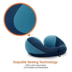 INFANZIA Chin Supporting Travel Neck Pillow, Comfortably Child-Size, Blue