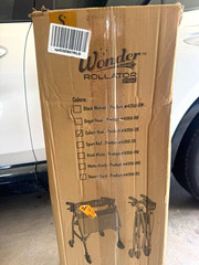 Stander Wonder Rollator Plus Lightweight Folding 4-Wheel Locking Brakes Seat