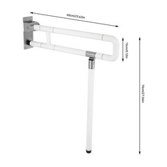 Foldable Drop Down Toilet Grab Bar Handicap Seat Support Rail Non-slip Bathroom