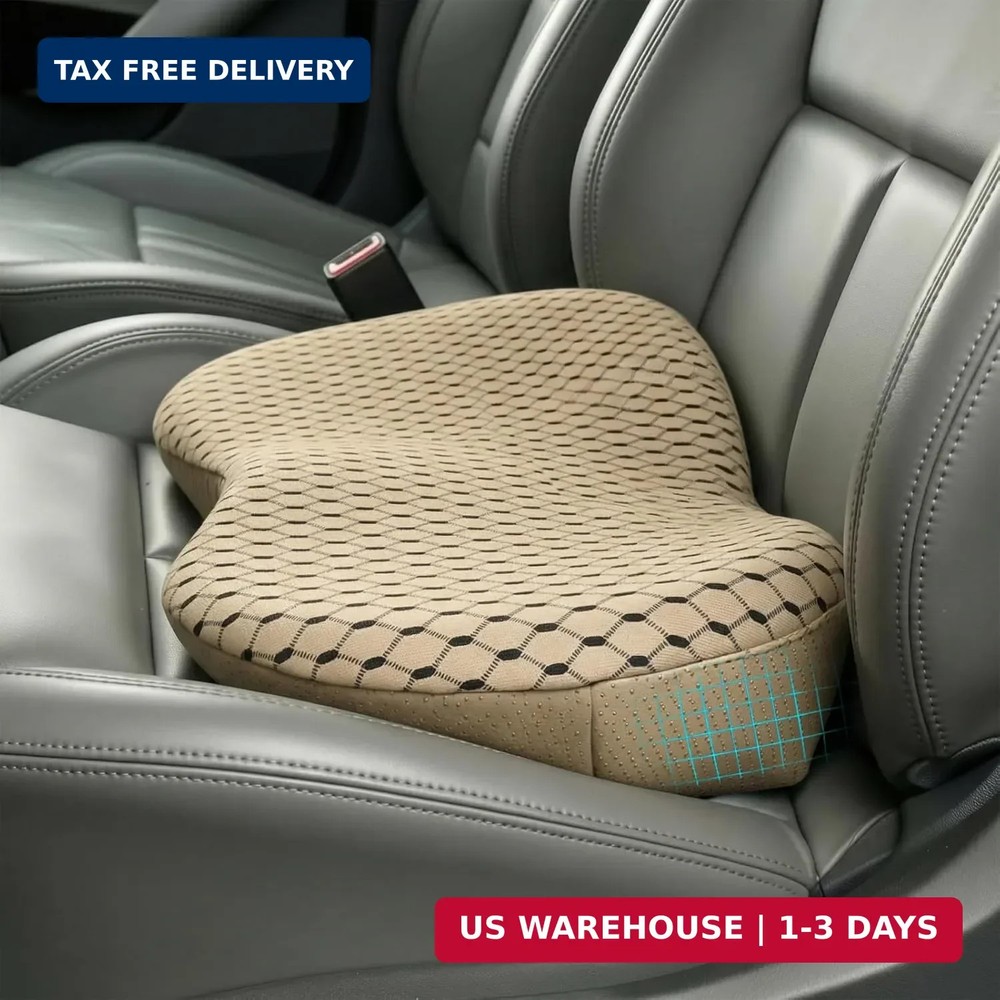 Livtribe Car Seat Cushion – Memory Foam Seat Pad for Sciatica & Lower Back Pain