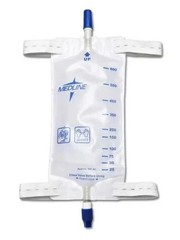 2 Medline Leg Bag with Comfort Strap 19Oz, Sterile, Latex-free DYND12584
