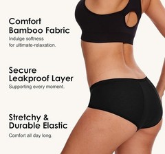 3pack Triangle Period Underwear High-waisted Leak-Proof 100% cotton women