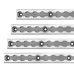 12″ L-Track Rail 4 Pack, 1ft Aluminum Ltrack Rail for Truck and 12 inch Silver