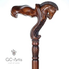 Pegasus Walking Cane Stick for men women Ergonomic Handle Horse Head GC-Artis RH
