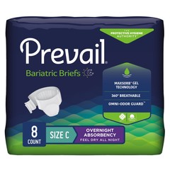 Prevail Bariatric Incontinence Brief Bariatric Size C Bariatric PV-110 4 Ct
