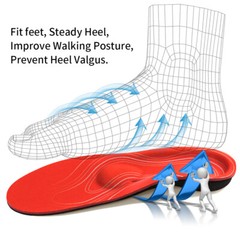 Orthotic Insole High Arch Foot Support Flat Feet Plantar Fasciitis inner soles