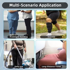 Feamero Plus Size Calf Compression Wrap For Severely Swollen Calves XL, Black