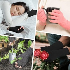 2 Pairs Arthritis Compression Gloves for Women Men, Carpal Tunnel Pain Relief, F