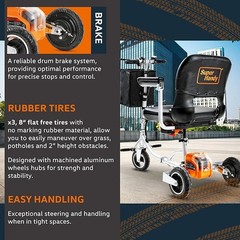 SuperHandy 3 Wheel Folding Mobility Scooter Electric Long Range GUT140 – Orange