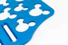 Mouse Head Universal Wheelchair Footplate 7″ x 6″ Front Bolt Fixed Blue