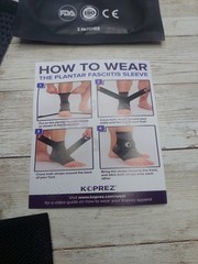 Koprez Size S – Professional Grade Compression Single Foot Sleeve Ankle-S Black