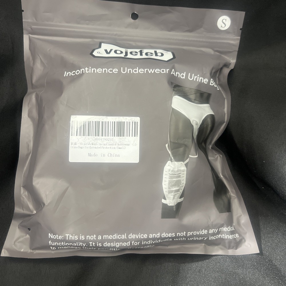 VOJEFEB Men Incontinence Underwear – 3 Urine Bags For Protection Size Small