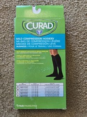 Curad Mild Compression Hosiery Business,8-15 mmHg, Size C, 1 Black pair NIB