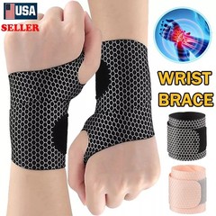 Ultra-Thin Wrist Brace Support for Carpal Tunnel Pain Relief Tendonitis Wraps US