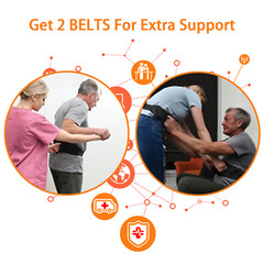 Premium 6-Handle Gait Belt ,Transfer Belt for Transfer & Walking Waist Assist