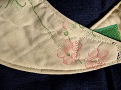NEW Adult Bib/Clothing Protector double thick seafoam Quilted Reversible 19 x13