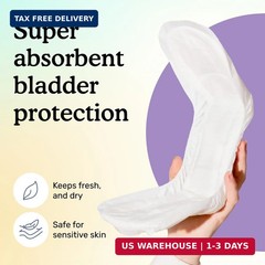 Because Overnight Incontinence Pads for Women – Moderate-to-Heavy Absorbency for