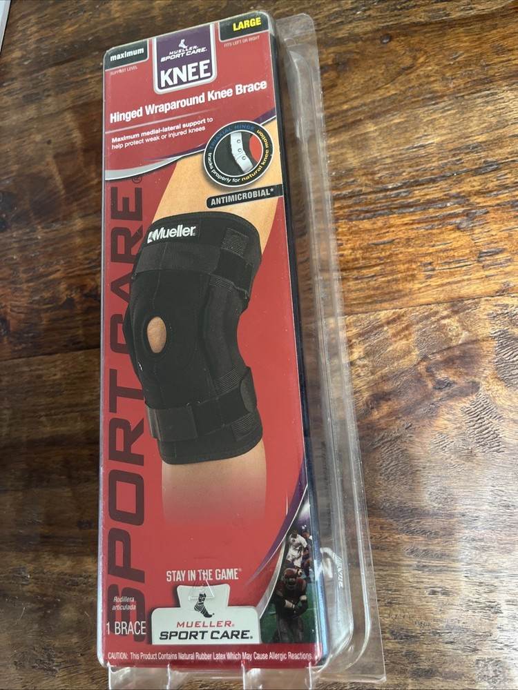 Mueller Sport Care Hinged Wraparound Knee Brace Regular Left or Right – Large