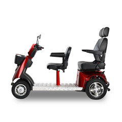 1000W 4-Wheel Heavy Duty Adjustable 3-Seat Electric Power Mobility Scooters