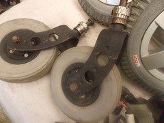 Invacare Front 6” Caster Wheels Pronto Power Wheelchair TDX SC SP Bearings Nuts
