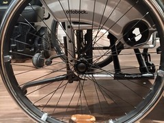 Otto Bock Wheelchair, 20inch, black with silver details.
