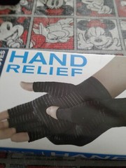 COPPER FIT • Hand Relief COMPRESSION ARTHRITIS GLOVES • L/XL • BLACK • 1-Pair