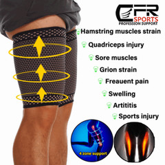 Copper Thigh Leg Support Hamstring Quadriceps Wraps Groin Quad Brace Compression