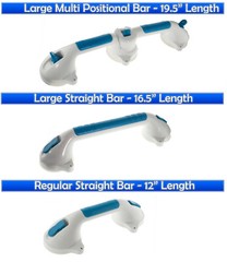 Large Suction Cup Grab Bar 17″ Shower Bathroom Safety Grip Hand Rail Assist Bar