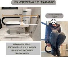30 inches Toilet Grab bar Handicap Grab bar for Seniors Elderly and Disabled