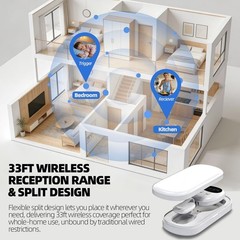 Wireless Bedwetting Alarm for Kids – Separate Design Enuresis Pee Alarm with Vib