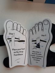 Omeer LEFT FOOT Drop Foot Brace For Walking With Shoes Socks, Fits LEFT only