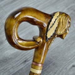 Cane Walking Stick Wooden carved Handmade – Native American