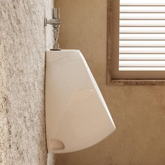 Hanikes Wall Mounted Urinal for Men Ceramic, Spill Proof Splash Proof Urinal