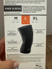 New Copper Fit The Original Compression Sleeves 1 Knee Sleeve (L) UNISEX