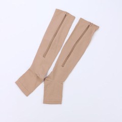 Fabric Soft Foot Care Ball of Foot Cushions & Zipper Compression Socks Calf Knee