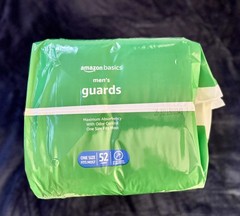 Amazon Basics Men’s Guards – Maximum Absorbency – 104 Total (2 Packs of 52)
