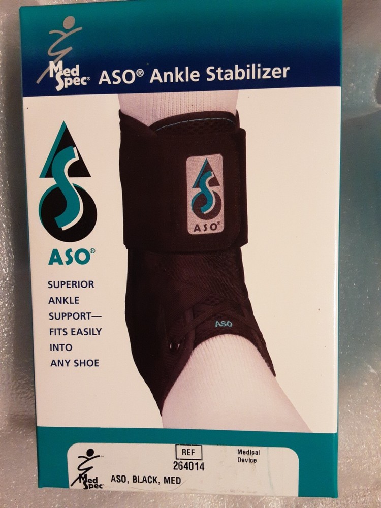 Med Spec 264014 Medium Size ASO Ankle Stabilizer – Black
