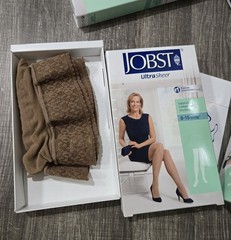 5 JOBST Ultra Sheer Support Compression Stockings Thigh CT Sun Bronze 8-15 mmHg