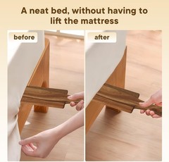 Acacia Wood Mattress Lifter Tool for Changing Sheets, Easy Lever-Action Lift …